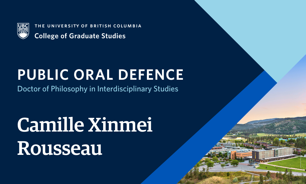 Camille Xinmei Rousseau will defend their dissertation.