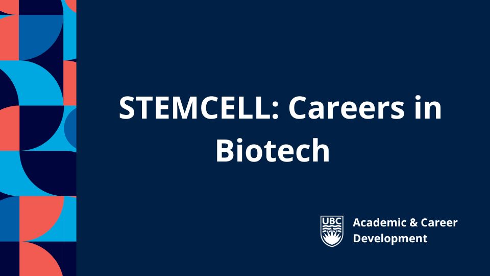 Stemcell Careers in Biotech