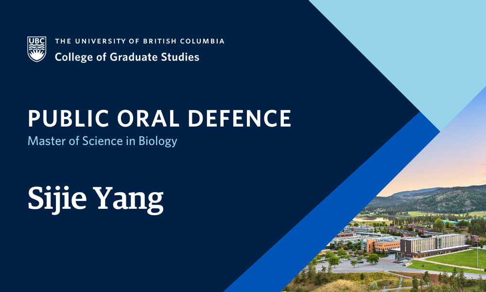 Sijie Yang will defend their thesis.