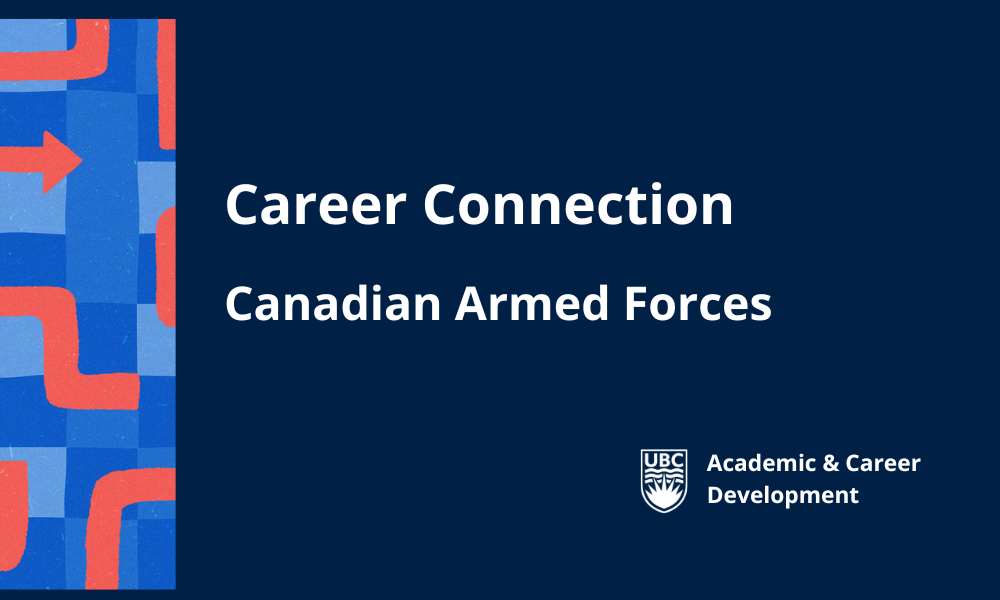 Career Connection Canadian Armed Forces event graphic