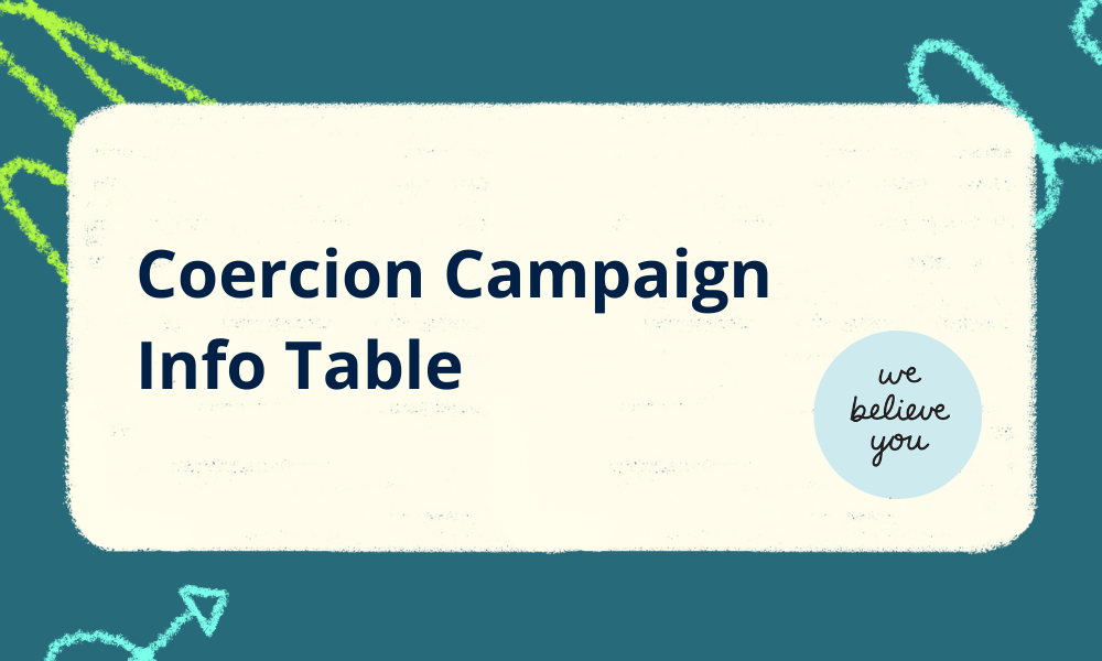 Coercion Campaign Info Table event graphic.